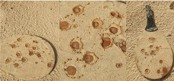Droplet sandy fingerprints image